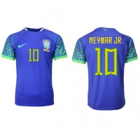 Camiseta Brasil Neymar Jr #10 Segunda Equipación Replica Mundial 2022 mangas cortas